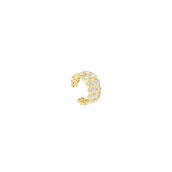 14K IDYL POWER EAR CUFF DIAMOND EARRING - Picture 3 of 9